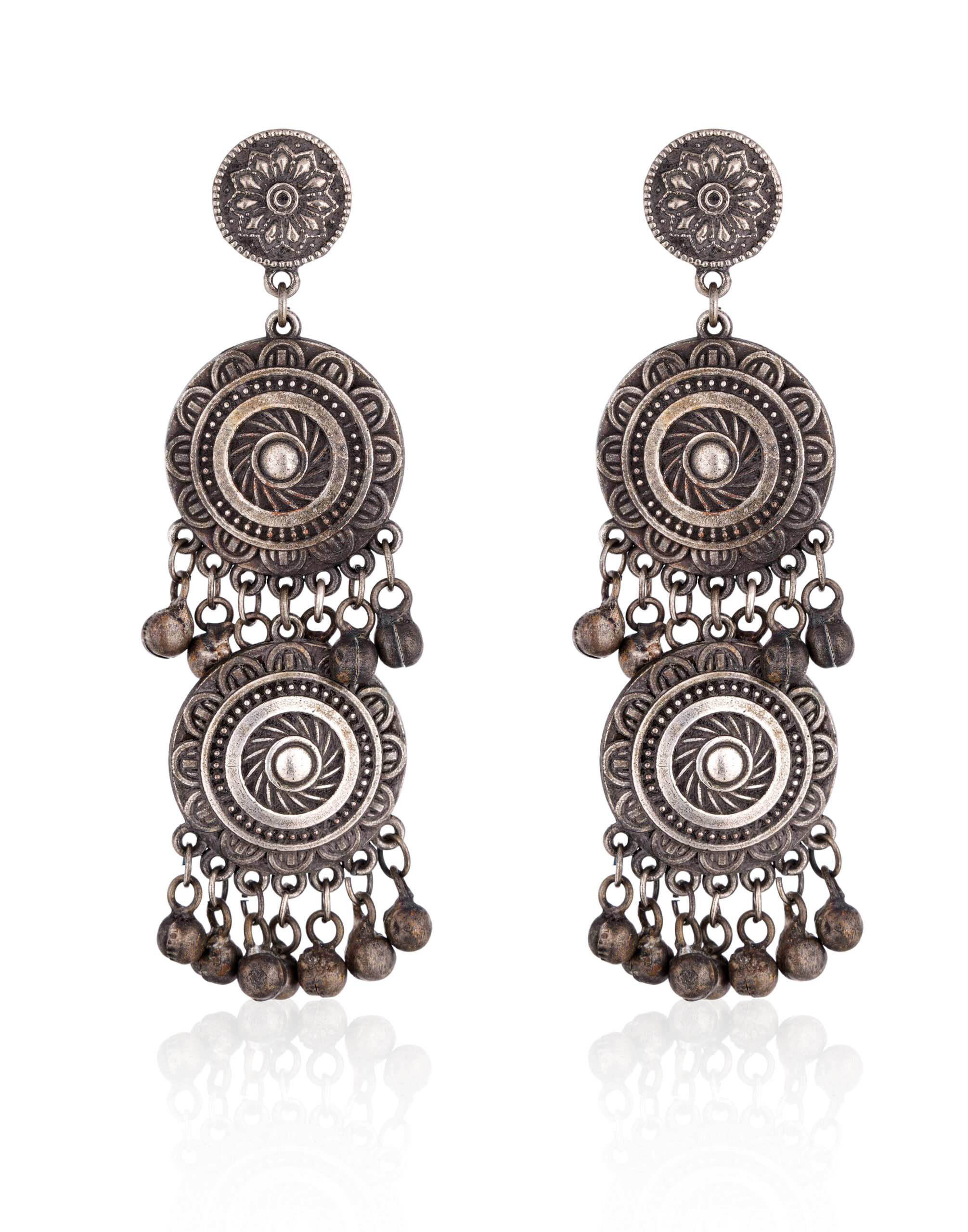 Flipkart.com - Buy JewelryTrack Women Fashion Oxidized Silver plated party  wear pearl hook drop jhumka jhumki earrings jewelry women Alloy Jhumki  Earring Online at Best Prices in India